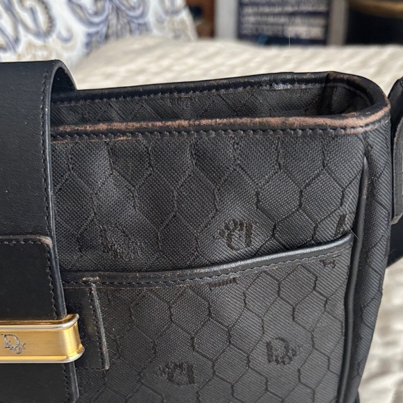 Dior Vintage Black Crossbody Bag with Gold Accents - Picture 10 of 16